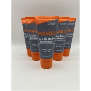 6X Mando Whole Body Deodorant Invisible Cream Mt Fuji Scent 2.2oz Ea NEW SEALED